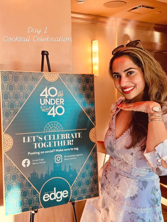 Dr. Navreet Sidhu at the Incisal Edge 40 Under 40 celebration