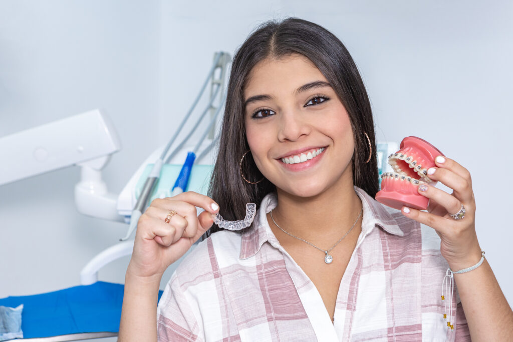 teenage girl at dentist